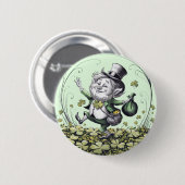 Lucky Irish Leprechaun Button (Vorne & Hinten)