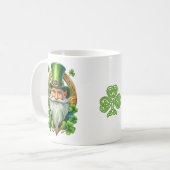 Lucky Irish Leprechaun Horseshoe and Clover Kaffeetasse (Vorderseite Links)