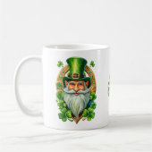 Lucky Irish Leprechaun Horseshoe and Clover Kaffeetasse (Links)