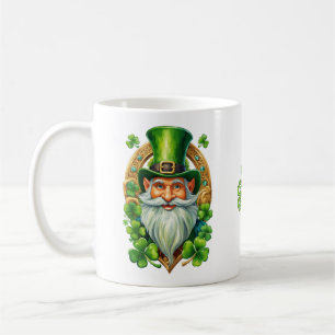 Lucky Irish Leprechaun Horseshoe and Clover Kaffeetasse