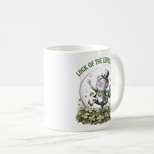 Lucky Irish Leprechaun Kaffeetasse (VorderseiteRechts)