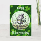 Lucky Irish Leprechaun Karte (Vorderseite)