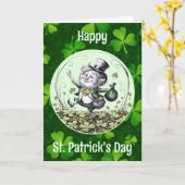 Lucky Irish Leprechaun Karte (Gelbe Blume)