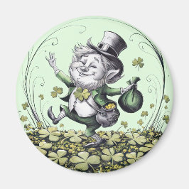 Lucky Irish Leprechaun Magnet