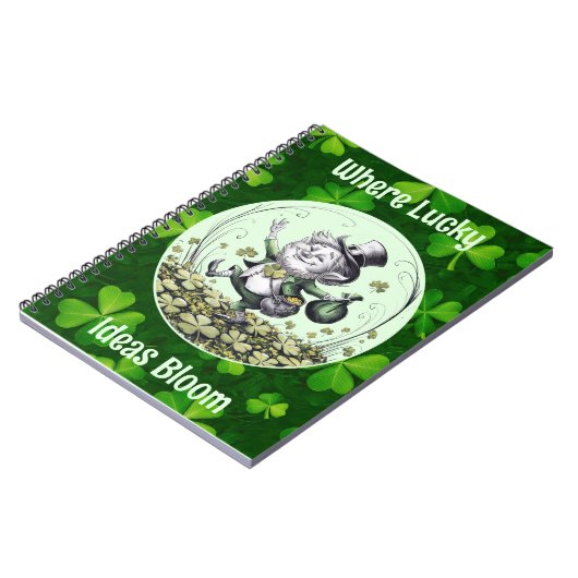 Lucky Irish Leprechaun Notizblock (Linke Seite)
