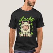 Lucky Irish Llama Kleeblatt St Patrick Day Animal  T-Shirt (Vorderseite)