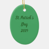 LUCKY IRISH POLKA DOT FLAMINGO ORNAMENT Dated 2019 (Hinten)