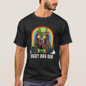 Lucky Irish Setter Dog Dad St Patricks Day T-Shirt (Vorderseite)