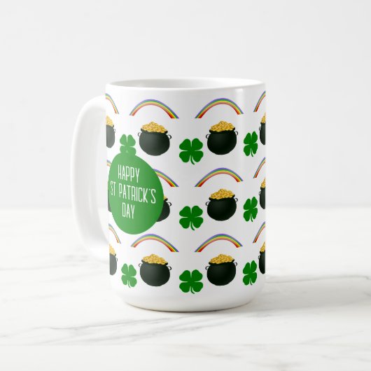 Lucky Irish St Patrick's Day Coffee Tasse (Vorderseite Links)