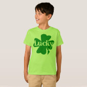 Lucky Irish St. Patricks Day Green Kleeblatt T-Shirt (Vorne ganz)