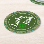 Lucky Irish St Patricks Day Party Runder Pappuntersetzer (Angewinkelt)