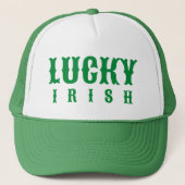 Lucky Irish St. Patric's Day Design Truckerkappe (Vorderseite)