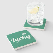Lucky Irish Steinuntersetzer (Seitenansicht)