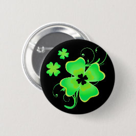 Lucky Irish Vierblättriges Kleeblatt Button
