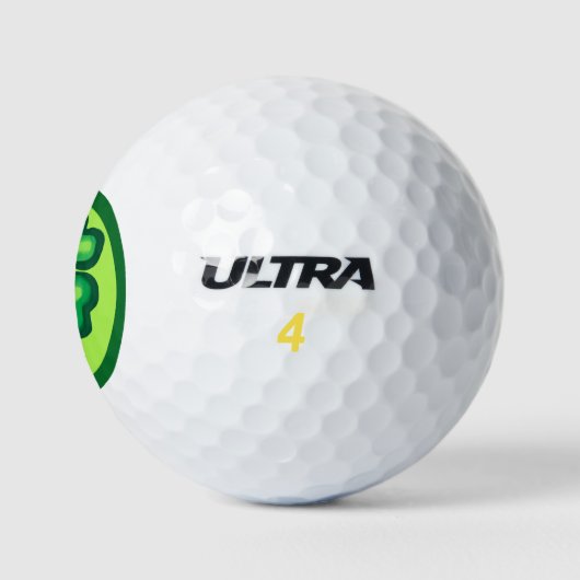Lucky Irish vierblättriges Kleeblatt Kleeblatts Golfball (Logo)