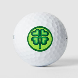 Lucky Irish vierblättriges Kleeblatt Kleeblatts Golfball
