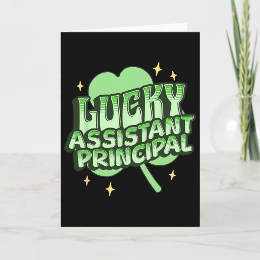 Lucky Istant Principal St Patrick's Day Shamrock S Karte (Vorderseite)