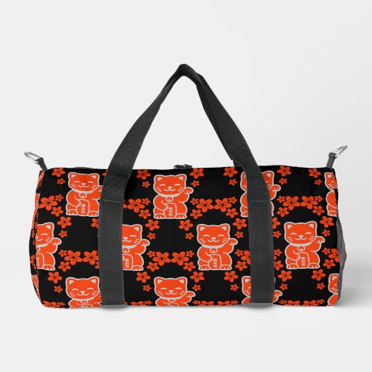 Lucky Japanisch Maneki-neko Duffle Bag (Vorderseite)