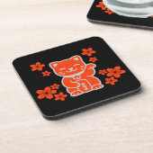 Lucky Japanisch Maneki-neko Getränkeuntersetzer (Linke Seite)