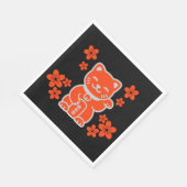 Lucky Japanisch Maneki-neko Serviette (Ecke)