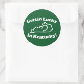 Lucky Kentucky Runder Aufkleber (Tasche)