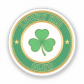 Lucky Kid Club Official Member Badge St Patrick Aufkleber (Vorderseite)