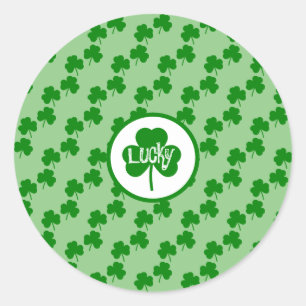 Lucky Kleber Saint Patrick's Classic Round Stick Runder Aufkleber