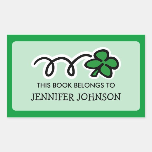 Lucky Klee Dieses Buch gehört zum Aufkleber (Vorderseite)