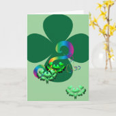 Lucky Klee Kleeblatt irish St. Patrick's Day Card Karte (Gelbe Blume)
