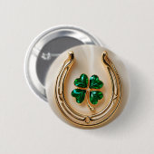 Lucky Klee mit Gold Horseshoe Button (Vorne & Hinten)