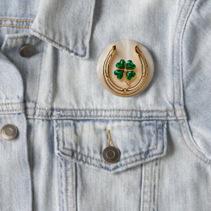 Lucky Klee mit Gold Horseshoe Button