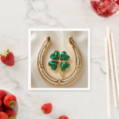 Lucky Klee mit Gold Horseshoe Serviette (Beispiel)