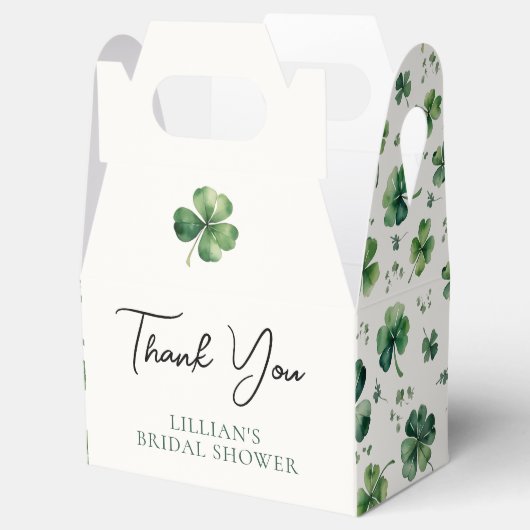 Lucky Kleeblatt Brautparty Vielen Dank Geschenkschachtel (Geöffnet)