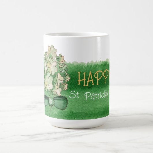 Lucky Kleeblatt Closing Wassercolor Kaffeetasse (Mittel)