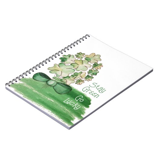 Lucky Kleeblatt Closing Wassercolor Notizblock (Linke Seite)