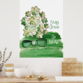 Lucky Kleeblatt Closing Wassercolor Poster (Küche)