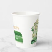 Lucky Kleeblatt Cloud Wasserfarbe Kaffee Tasse Pappbecher (Links)