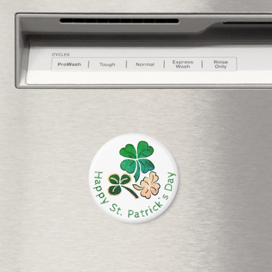 Lucky Kleeblatt Clover Happy St Patrick`s Day Magnet (In Situ (Geschirrspüler))