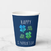 Lucky Kleeblatt Clover Happy St Patrick`s Day Pappbecher (Rückseite)