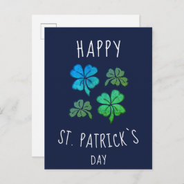 Lucky Kleeblatt Clover Happy St Patrick`s Day Postkarte