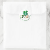 Lucky Kleeblatt Clover Happy St Patrick`s Day Runder Aufkleber (Tasche)