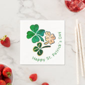 Lucky Kleeblatt Clover Happy St Patrick`s Day Serviette (Beispiel)