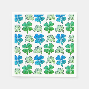 Lucky Kleeblatt Clover Pattern St. Patrick`s Day Serviette