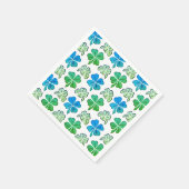 Lucky Kleeblatt Clover Pattern St. Patrick`s Day Serviette (Ecke)