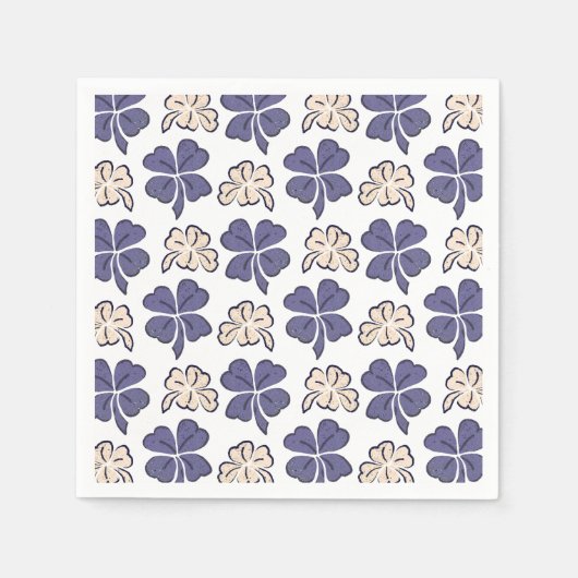 Lucky Kleeblatt Clover Pattern St. Patrick`s Day Serviette (Vorderseite)