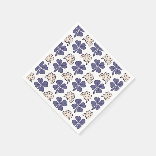 Lucky Kleeblatt Clover Pattern St. Patrick`s Day Serviette (Ecke)