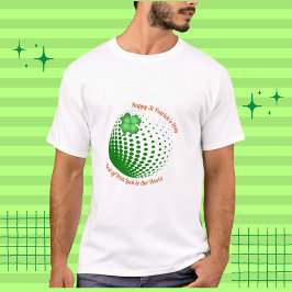 Lucky Kleeblatt Custom Typografy Graphic Green T-Shirt