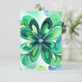 Lucky Kleeblatt Dankeskarte (Stehend Vorderseite)