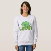 Lucky Kleeblatt Design Sweatshirt (Vorne ganz)