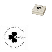 Lucky Kleeblatt Eleagnant Individuelle Name Librar Gummistempel (Stempel)
